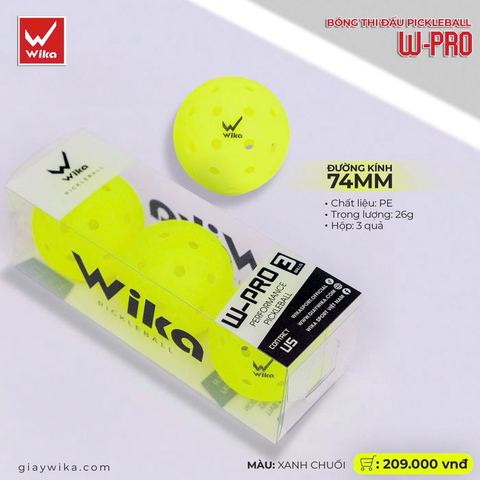 Bóng Thi Đấu Pickleball Wika PRO (Hộp 3 quả)