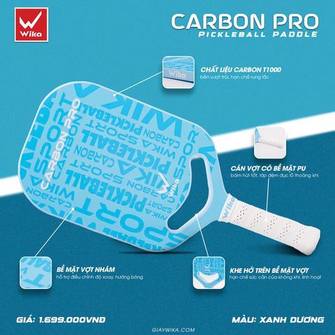 Vợt Pickleball Wika Carbon Pro