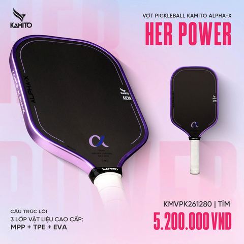 Vợt Pickleball Kamito Alpha X Her Power
